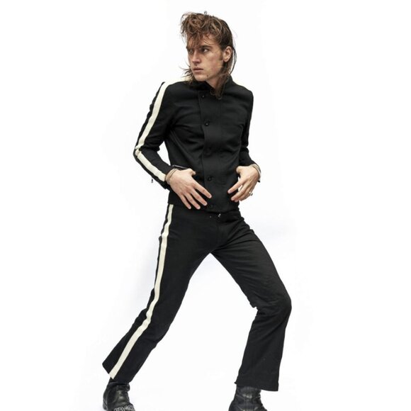 RARE Bolt x Edie 2019 "SCRAMBLE" Jacket Unisex Black Satin Racer | London - Picture 9 of 12